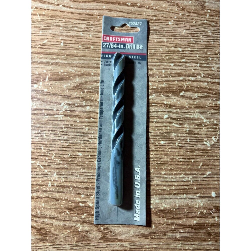 Craftsman 27/64-In Drill Bit High Speed Steel Made In Usa #952827